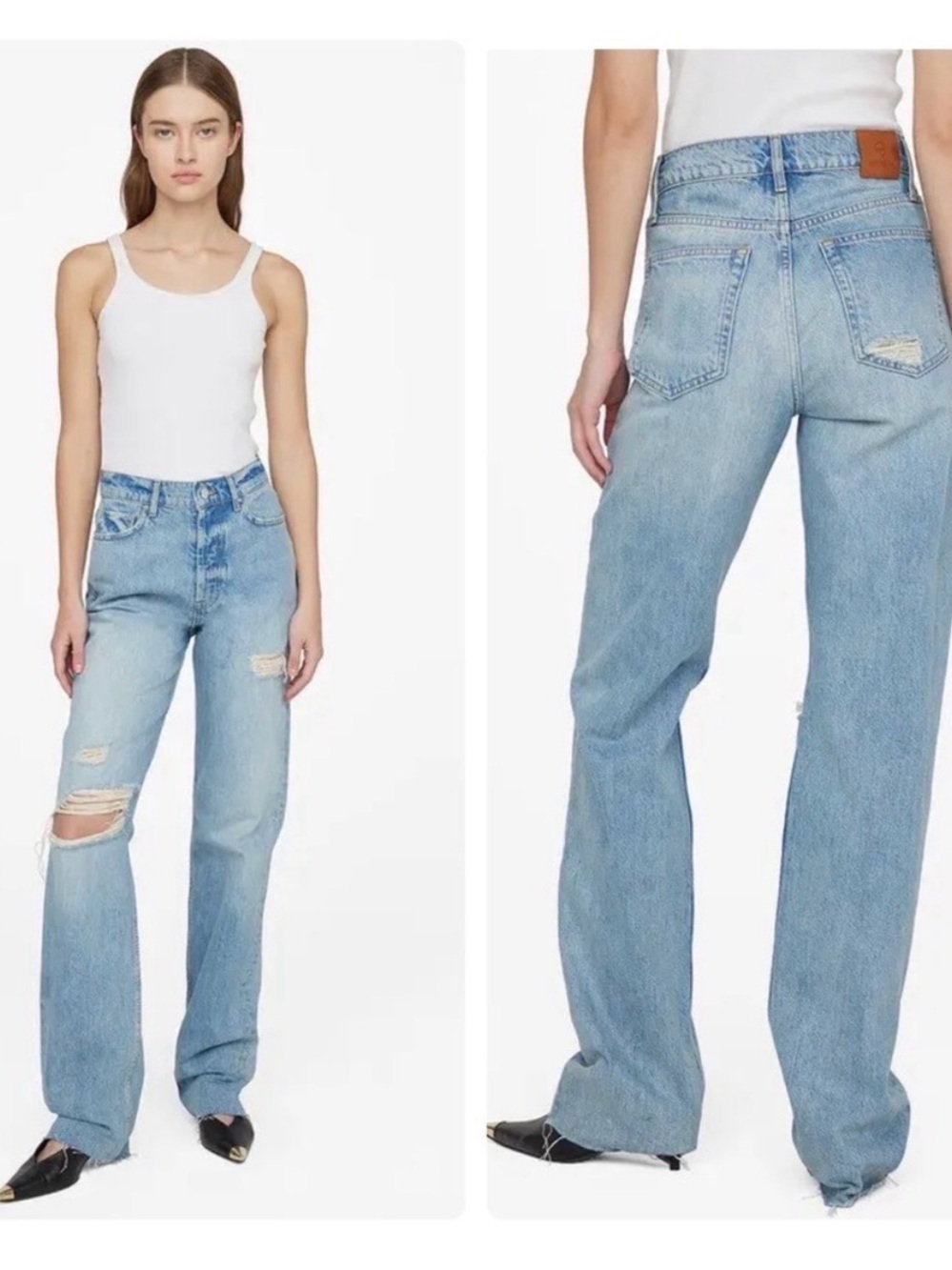 Anine Bing Olsen Jean 24 blue distressed